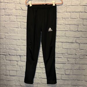 Adidas Climacool Black Joggers with White Logo Size Large Jr.